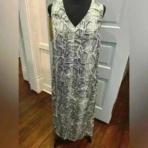 Adore Me Snake Print Sleeveless v neck Slip Dress Size Small